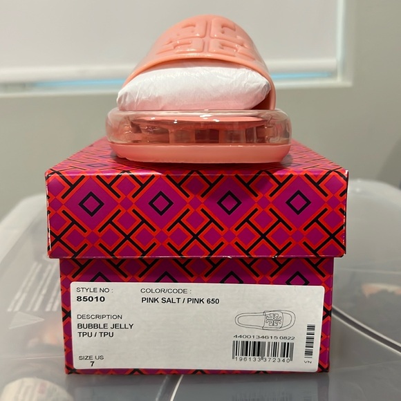 Tory Burch Bubble Jelly Slides- Pink Salt size 7 - Picture 1 of 5